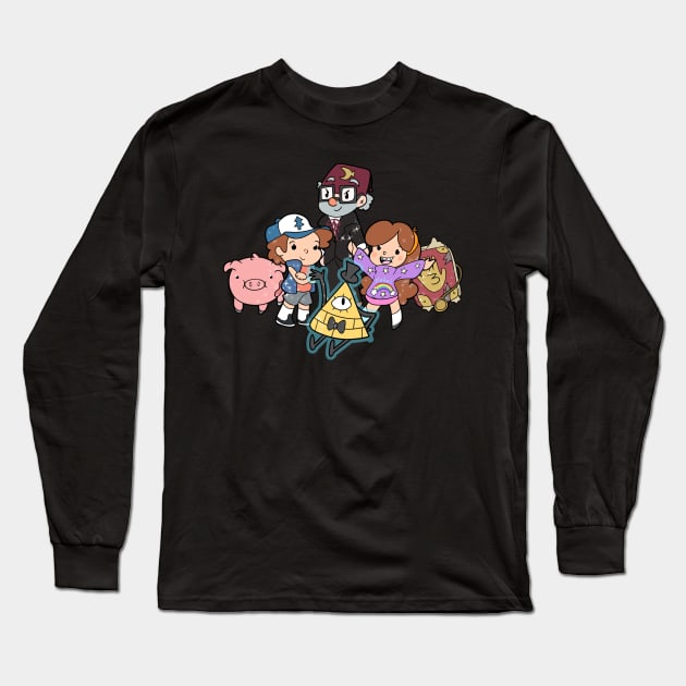 Gravity Falls Friends Long Sleeve T-Shirt by Sam Sawyer